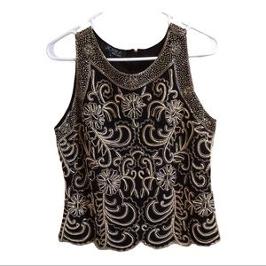 Glam Vtg JKara New York Evening Top NWOT Sz L
